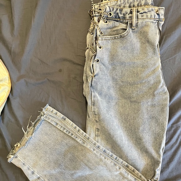 Chain side lace-up jeans - Colorful Natalie - Picture 6 of 6